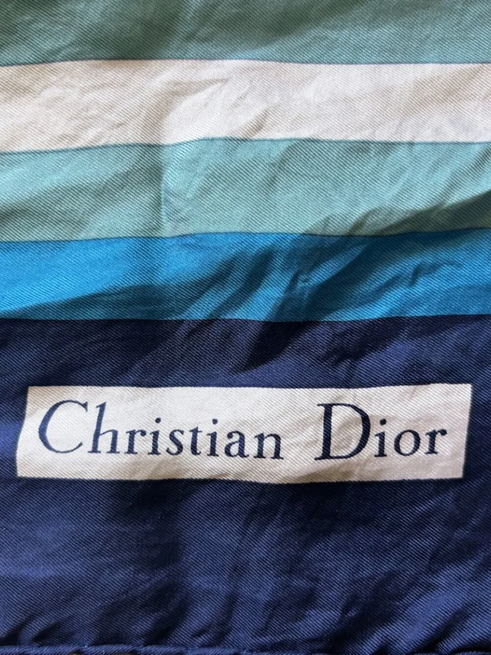 Vintage Christian Dior Art Deco-Style Silk Scarf
